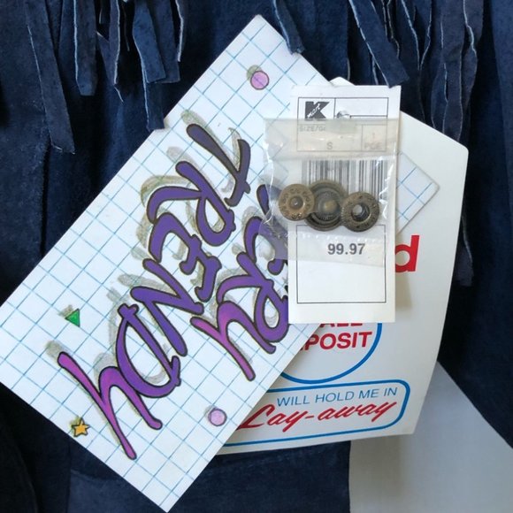 Vintage 80's Very Trendy Coloured Suede Southwestern Cropped Jacket - Picture 8 of 10